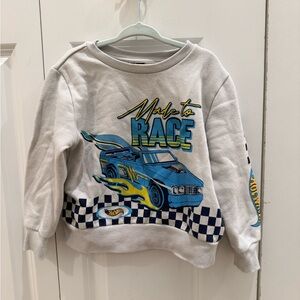 Hot Wheels Kids' Sweatshirt with Race Car 2t